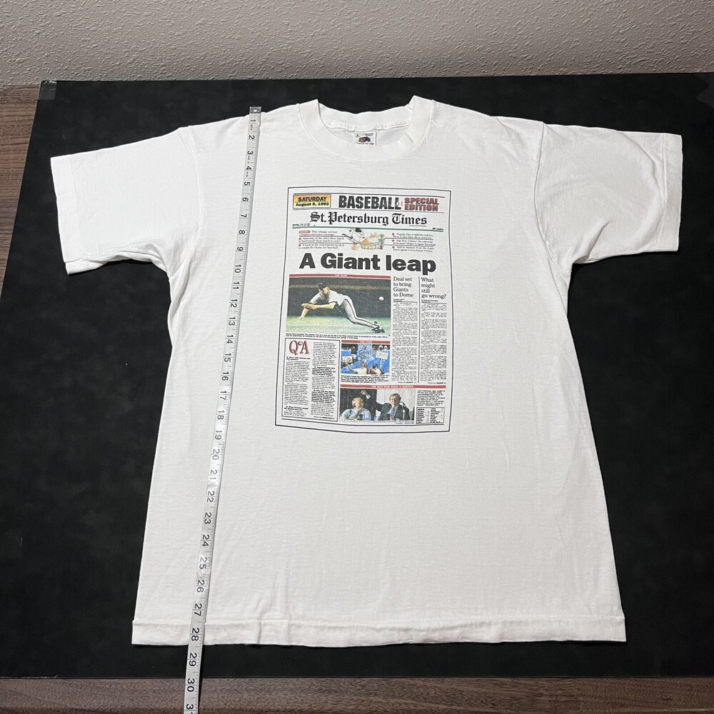 Tampa Bay Devil Rays San Francisco Giants Shirt Vintage 90s Newspaper Headline